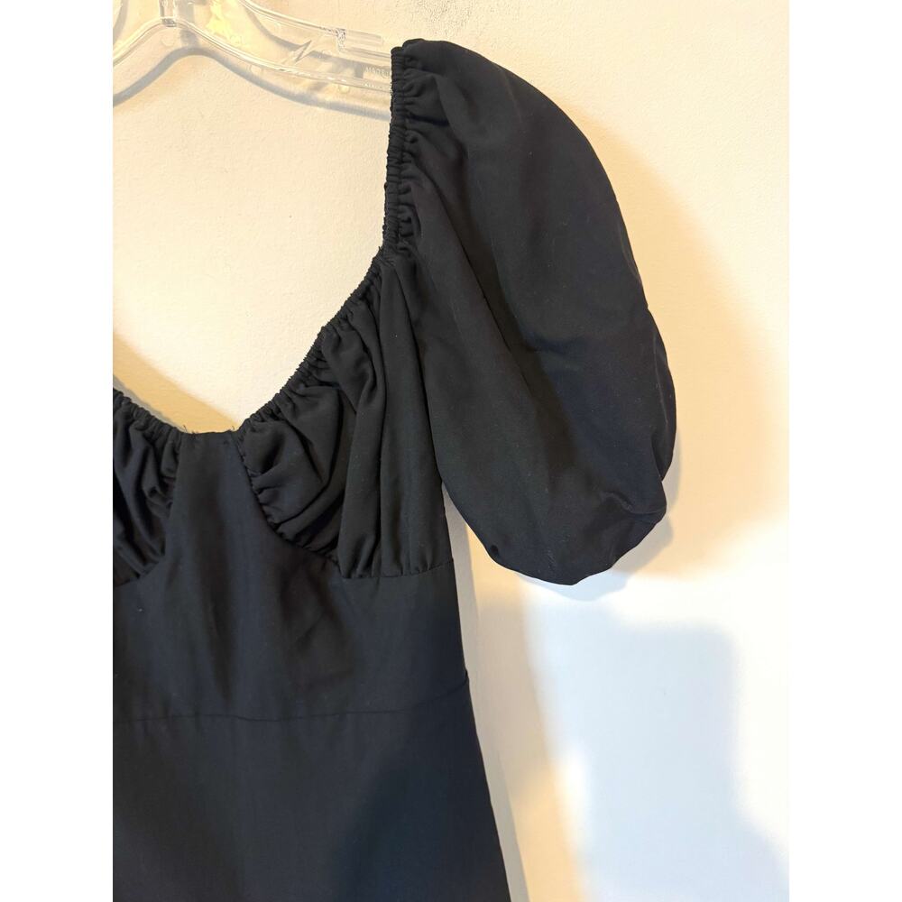 Peppermayo Puff Sleeve Victorian Mini Dress Black Size 6 NEW - Picture 5 of 8